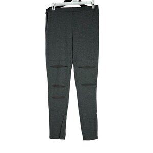 Hem and Thread Grey Distressed Leggings Womens Medium L4319